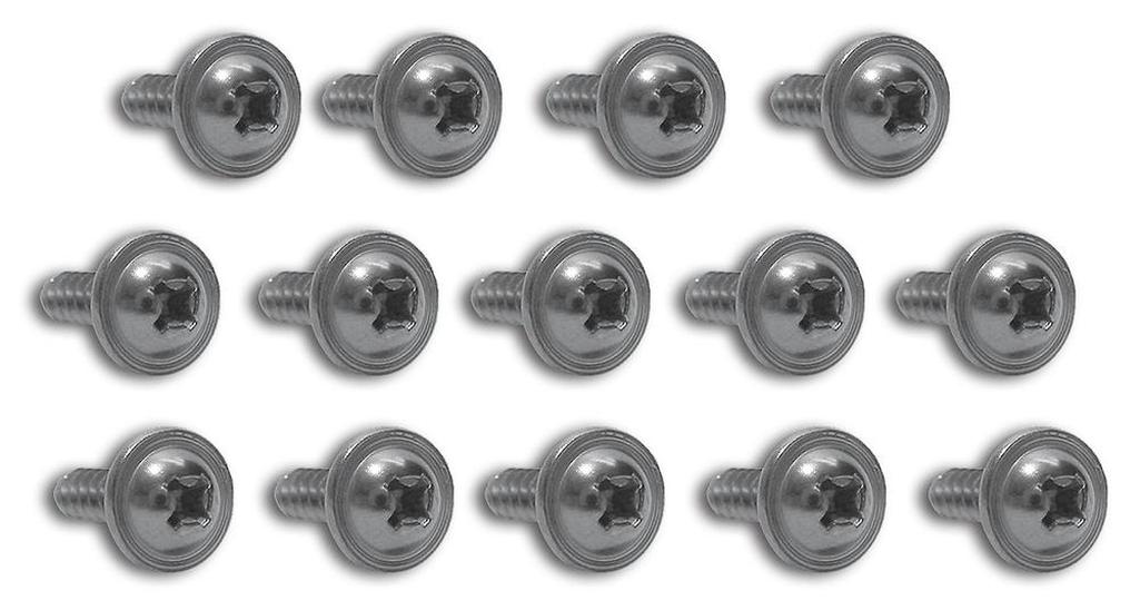 C2 1963-1964 Chevrolet Corvette Kick Panel Screws - 14Pc Set