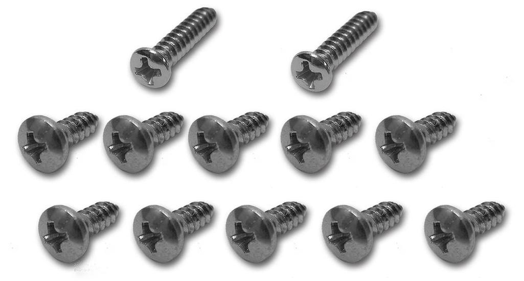 C2 1963-1967 Chevrolet Corvette Windshield Interior Molding Screws - Convertible - 12Pc