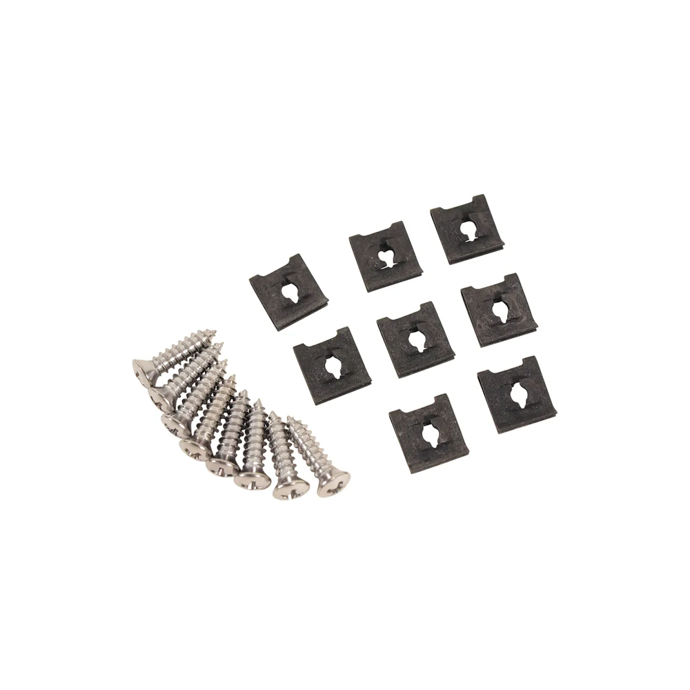 C3 1968-1969 Corvette Exhaust Bezel Screws & J Nuts - 16Pc Set