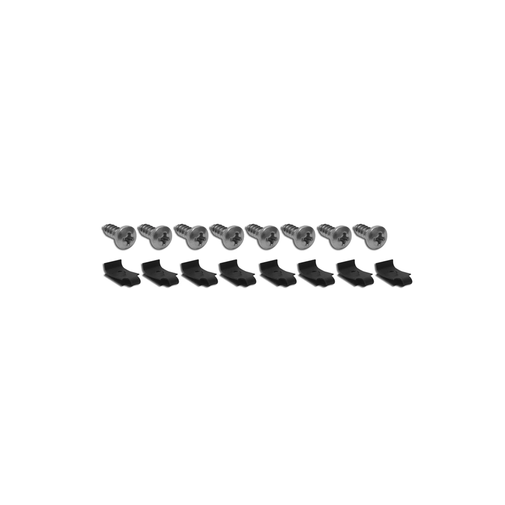C3 1970-1973 Corvette Exhaust Bezel Screws & J Nuts - 16Pc Set