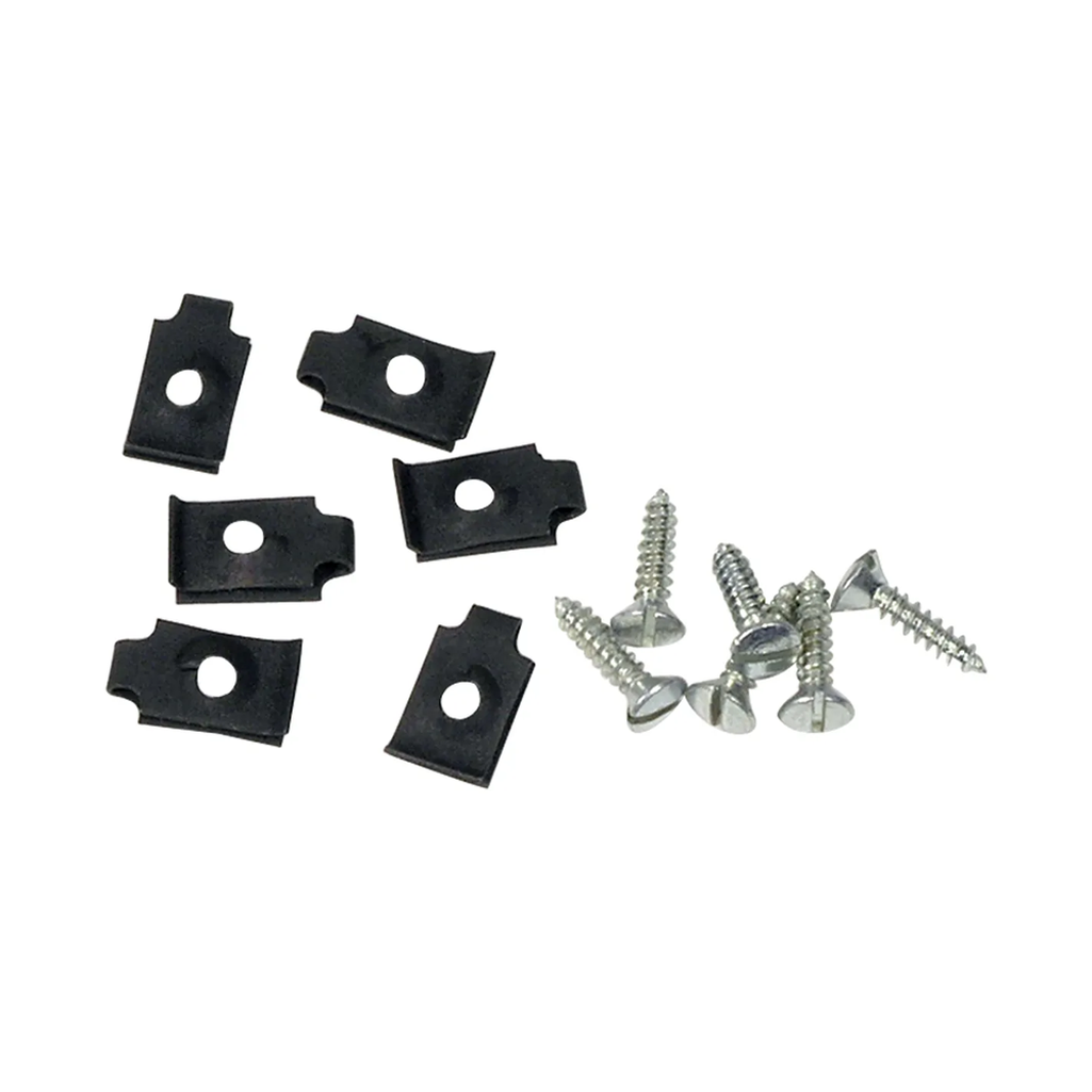 C1 1956-1957 Corvette Headlight Ring Screws & J-Nuts - 12Pc Set