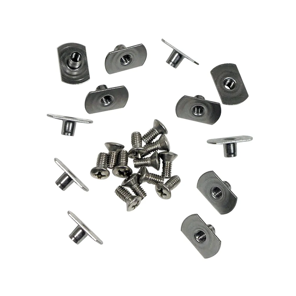C1 1956-1962 Corvette Soft-Top Header Weatherstrip Screw & T-Nut Set