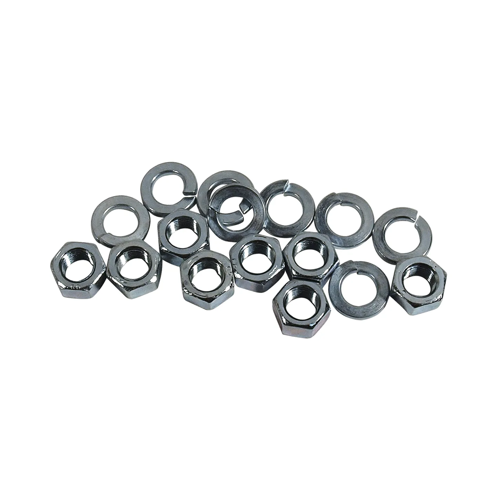 C3 1963-1982 Corvette Park Brake Flange Plate Nut & Lock Washers - 16Pc