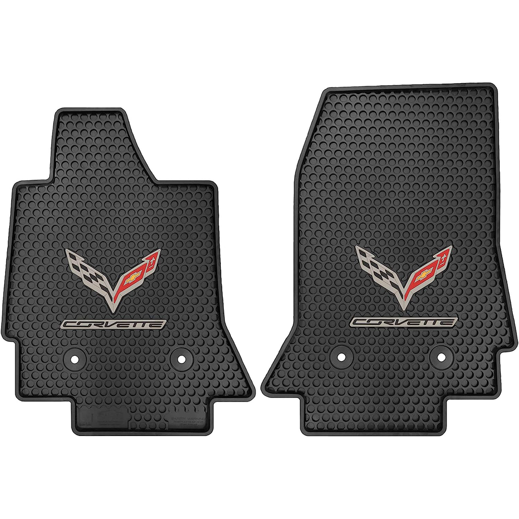 C7 Corvette Lloyd's Rubber/All Weather Floor Mats - Black : C7 2014-2019