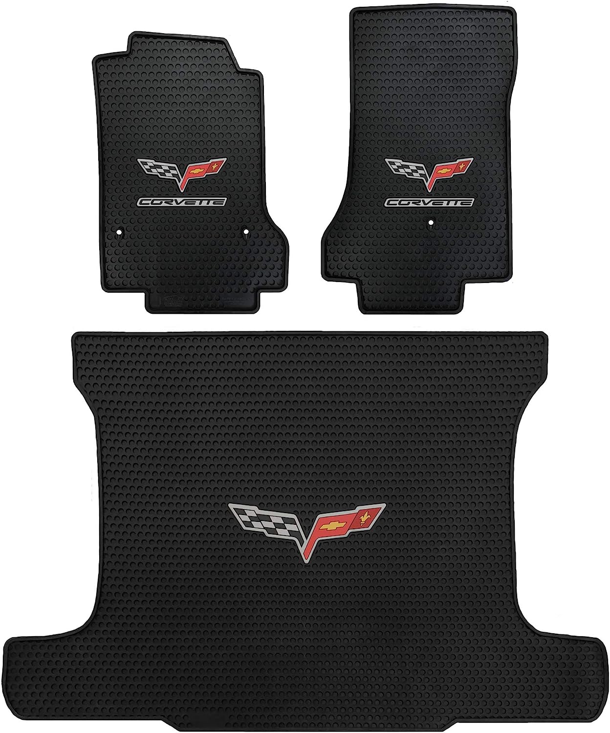 C6 Corvette Lloyd's Rubber/All Weather Floor Mats - Black : C6 2007.5-2013