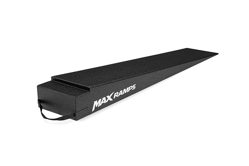 A single one piece 7 inch high ramp on a white background