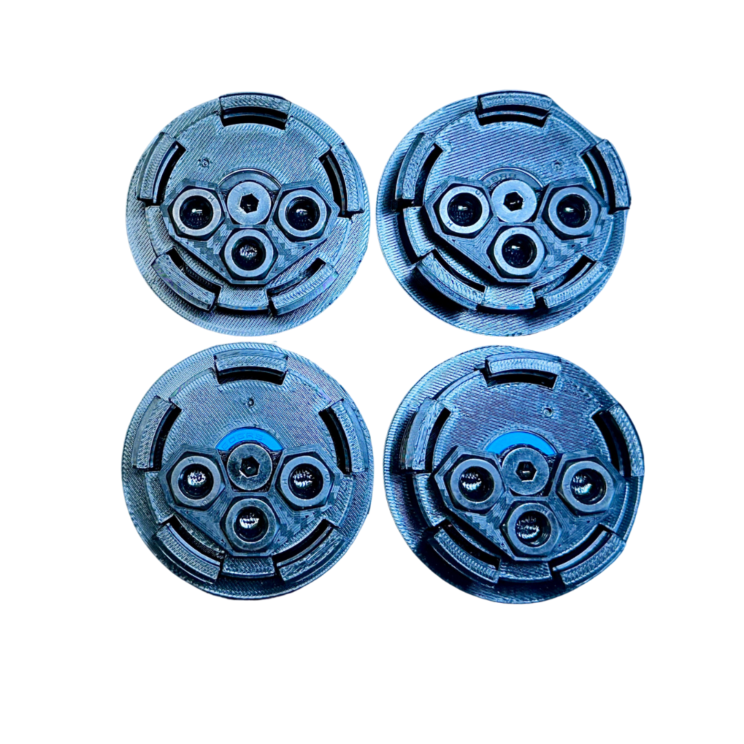 C8 Corvette DynamicCaps - Performance Edition Floating Center Caps - Set of 4