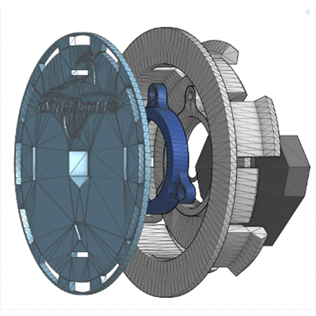 C8 Corvette DynamicCaps - Performance Edition Floating Center Caps - Set of 4