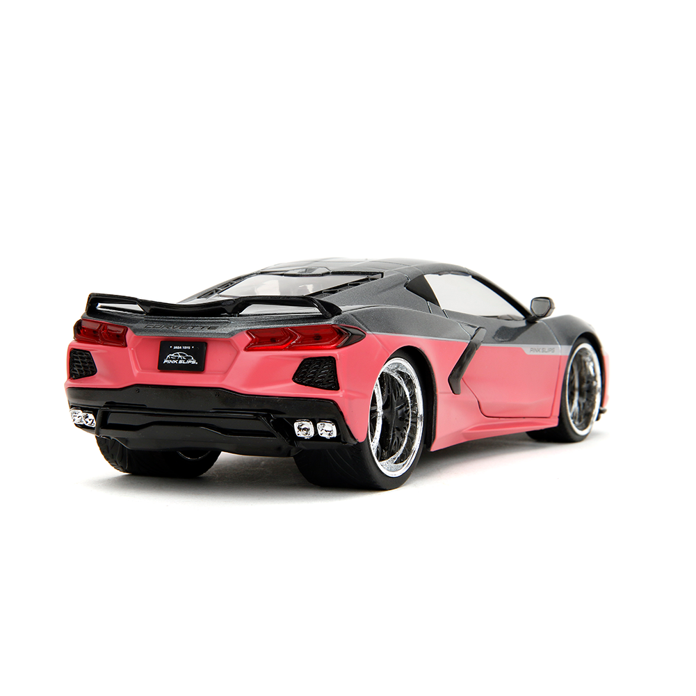 C8 Corvette Stingray Pink Slip Die Cast 1:24 - Grey/Light Pink