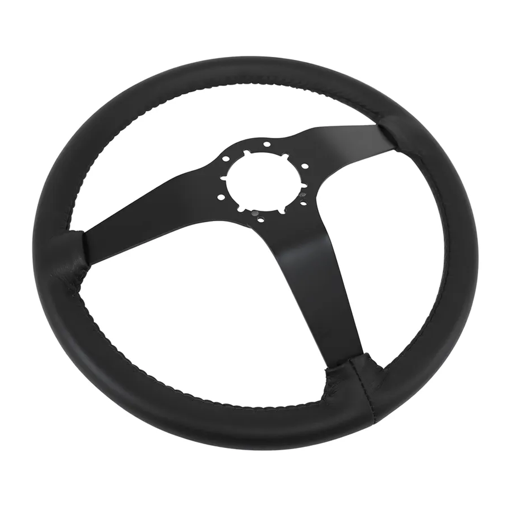C3 1980-1981 Corvette NQP Reproduction Steering Wheel - Black Leather w/Black Spokes