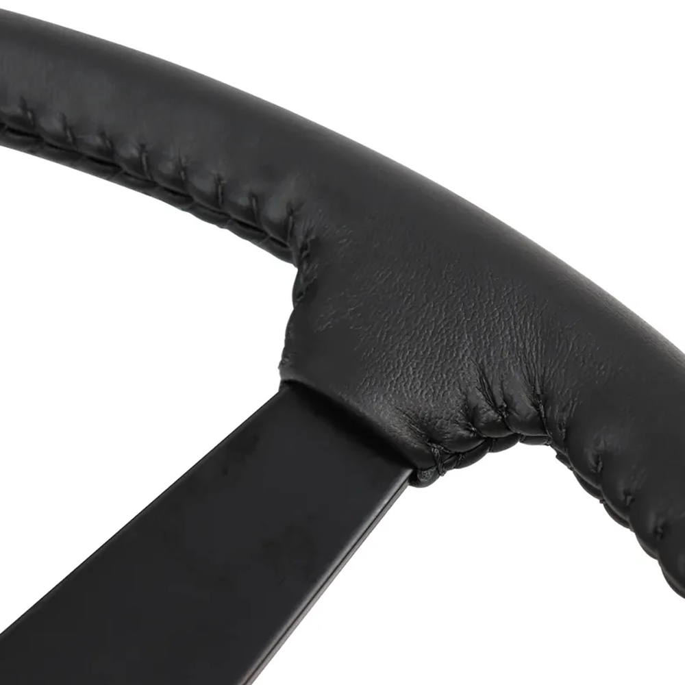 C3 1980-1981 Corvette NQP Reproduction Steering Wheel - Black Leather w/Black Spokes