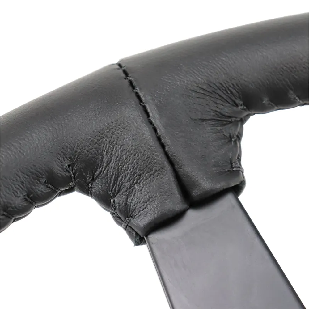C3 1980-1981 Corvette NQP Reproduction Steering Wheel - Black Leather w/Black Spokes