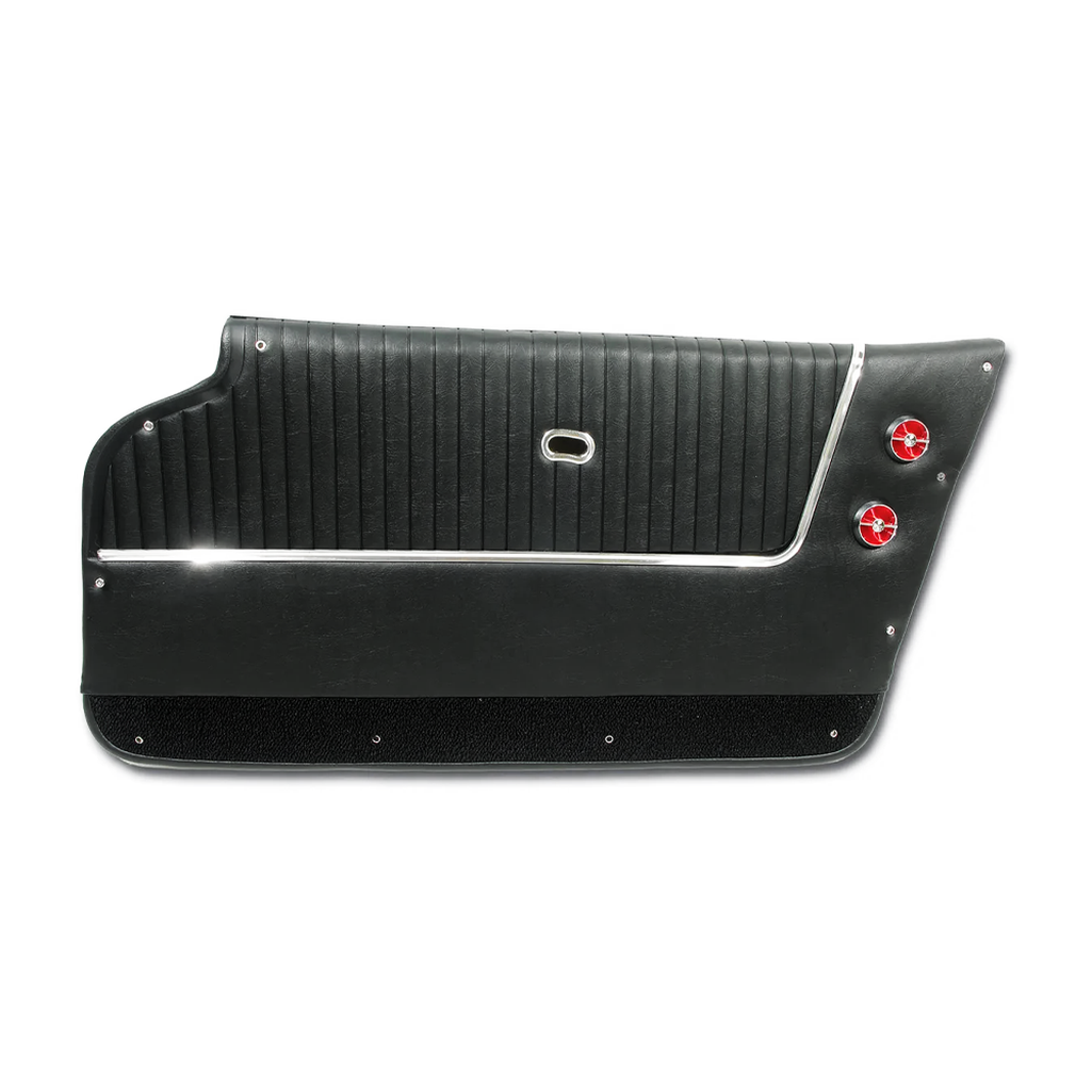 C2 1963-1964 Corvette Door Panels With Black Carpet - Convertible - Choose Color
