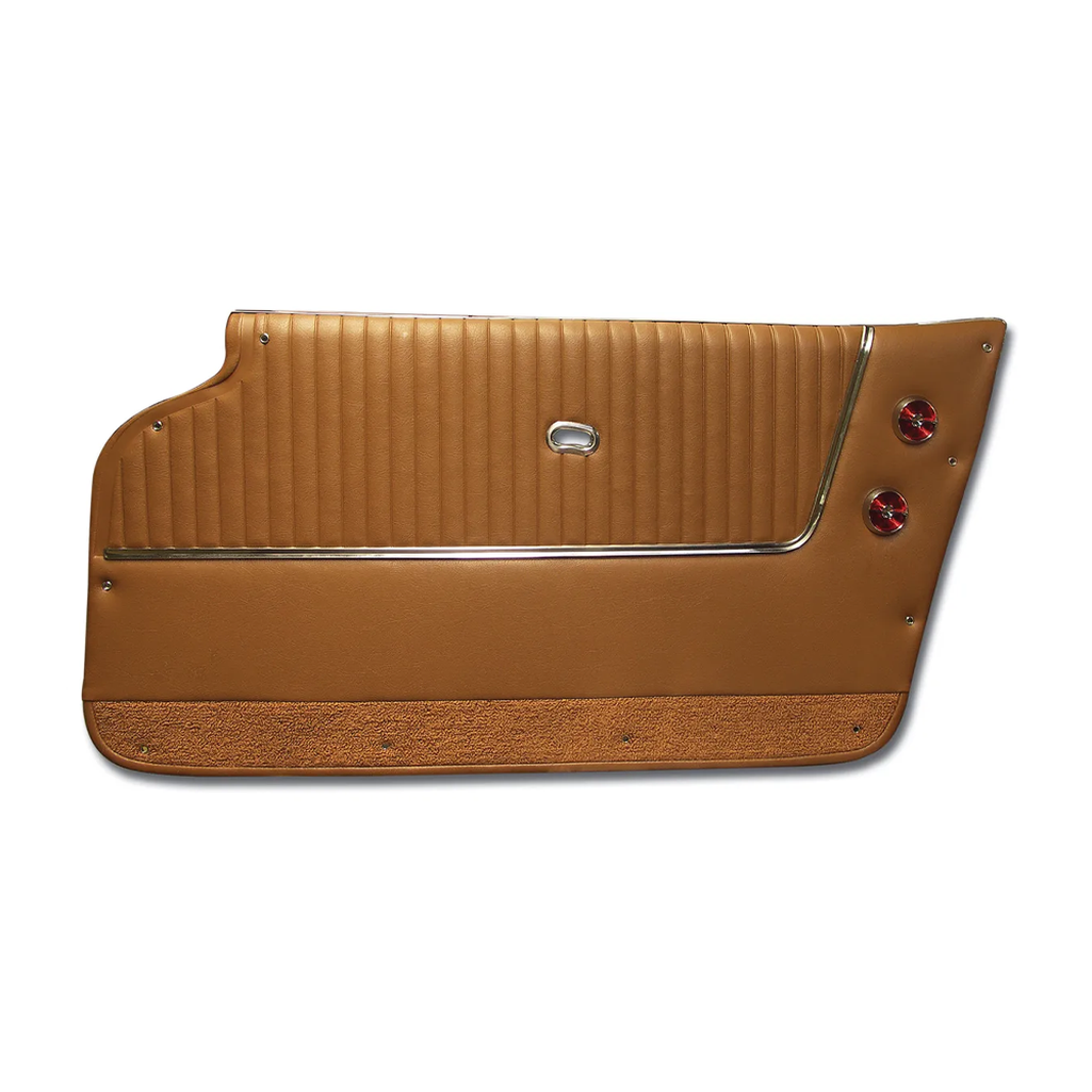 C2 1963-1964 Corvette Door Panels With Black Carpet - Convertible - Choose Color