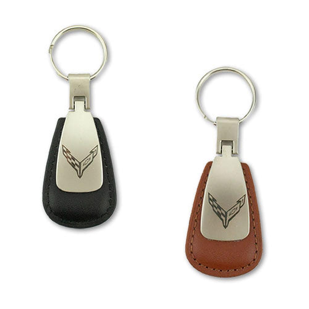 Corvette Leather Teardrop Keychain : C8 2020-2025 – WestCoastCorvette.com
