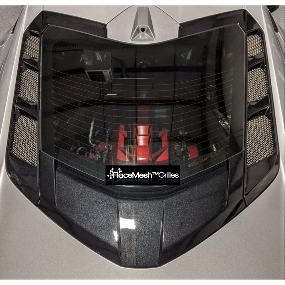 C8 Corvette Replacement Engine Bay Grille Inserts Set: C8 2020-2025