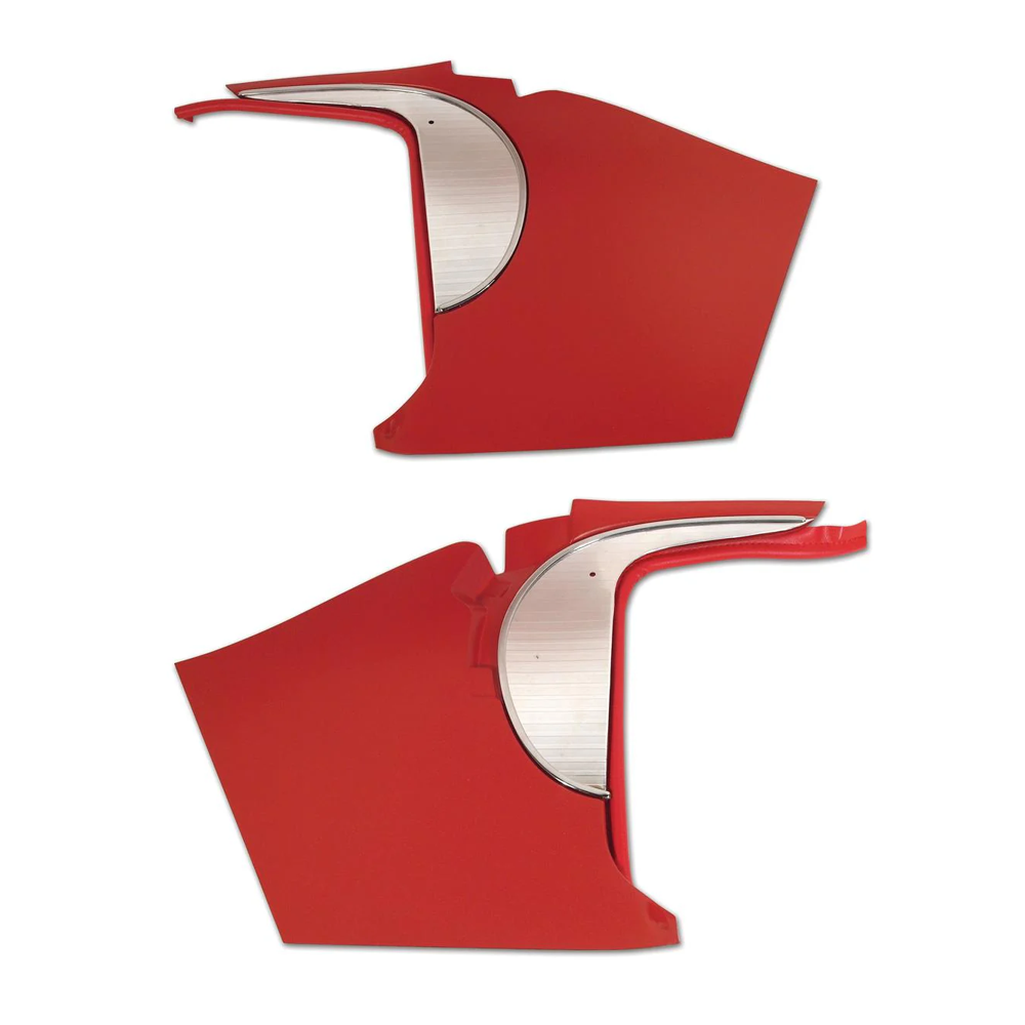C1 1961 Corvette Deluxe Kick Panels W/Metal Insert & Trim