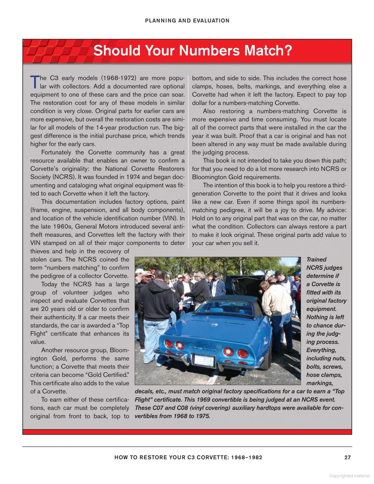 How to Restore Your C3 Corvette 1968-1982 Book