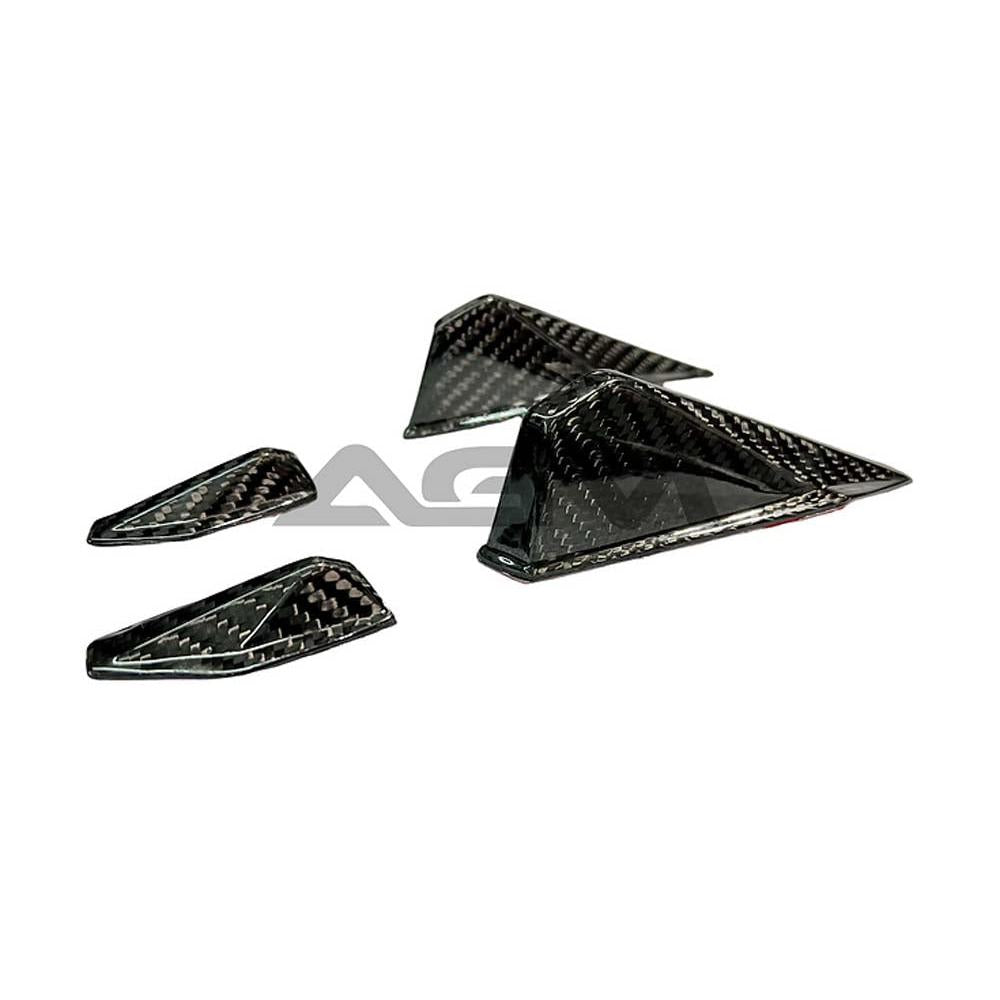 C8 Corvette AGM Corvette Spoiler Delete Fins Carbon Flash