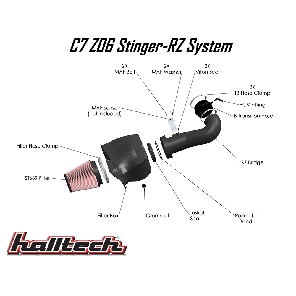 C7 Corvette Halltech Stinger-RZ Air Intake : 2015-2019 C7 Z06 LT4