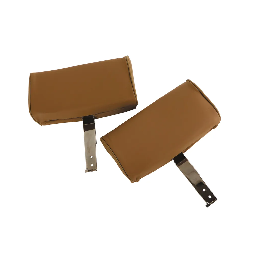 C2 1966 Corvette Headrests - Complete Leather - Pair