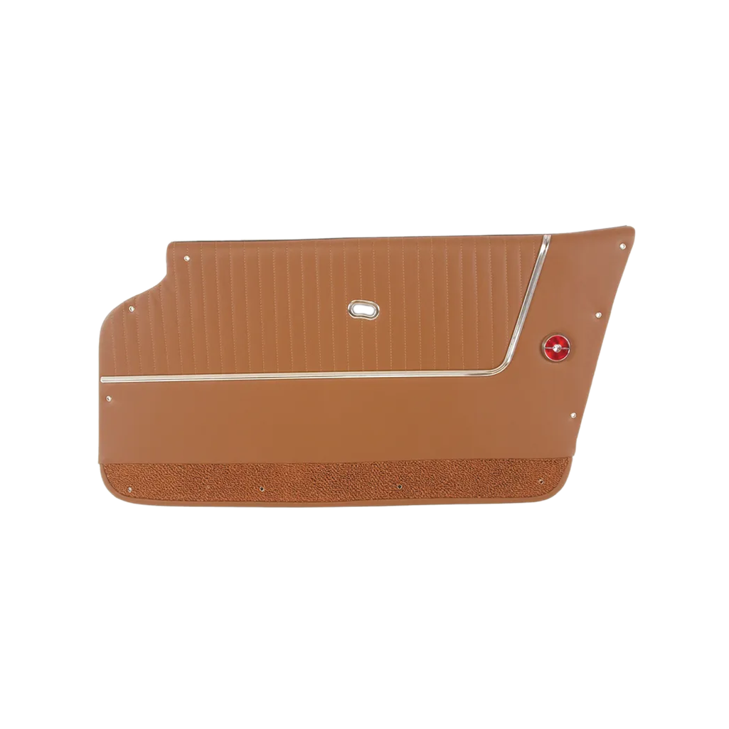 C2 1963-1964 Corvette Door Panels Leather W/Carpet - Convertible - W/Trim