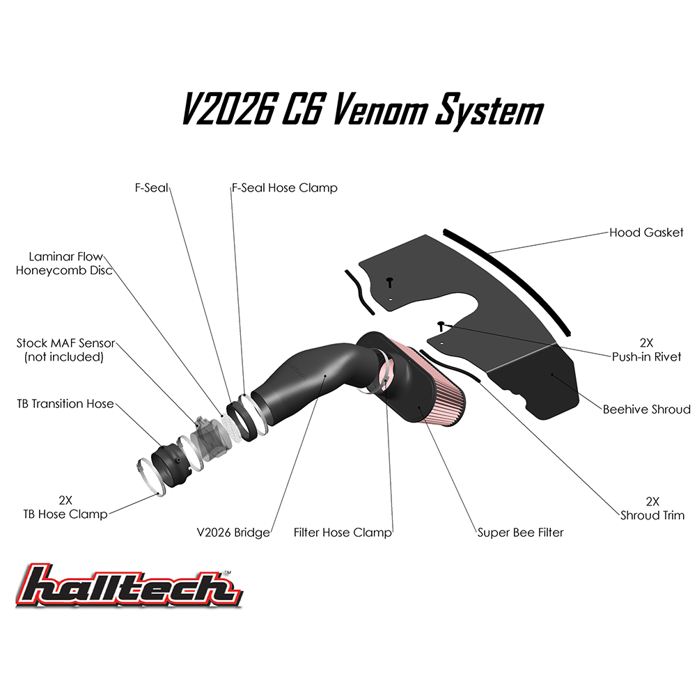 C6 Corvette Halltech Venom Air Intake : 2005-2007 C6 LS2