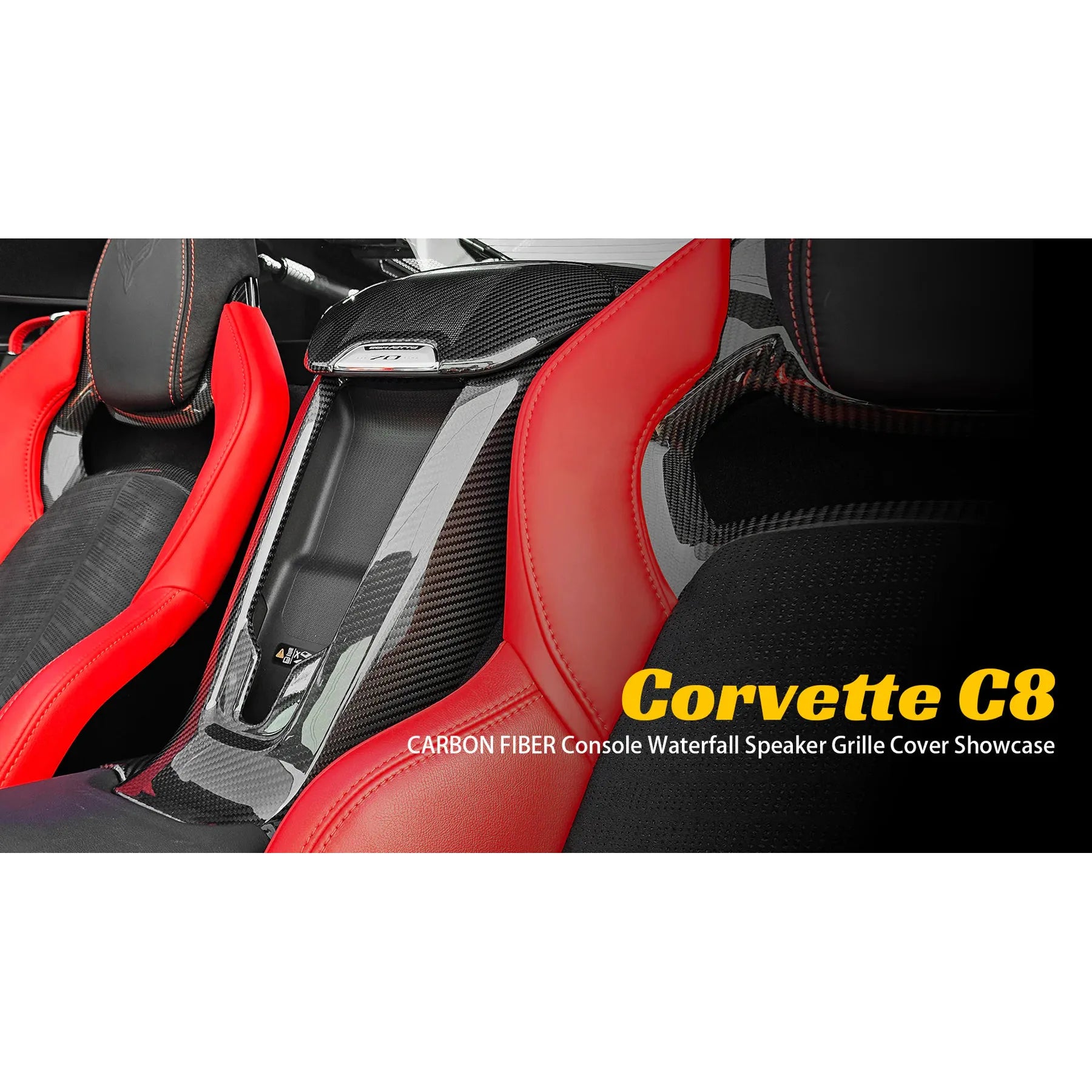 Corvette C8 Console Waterfall & Speaker Cover :2020-2025