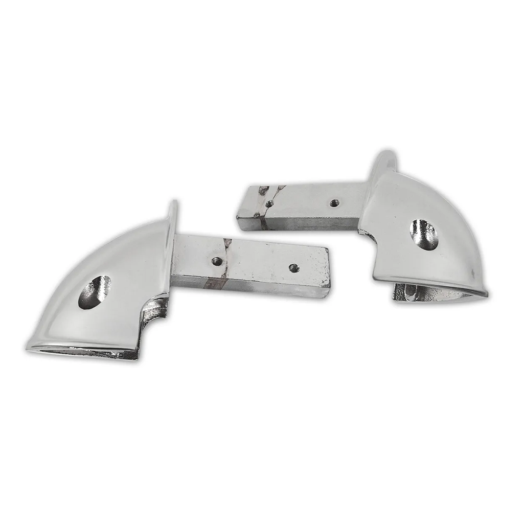 C1 1958-1961 Corvette Armrest Chrome Ends - Pair