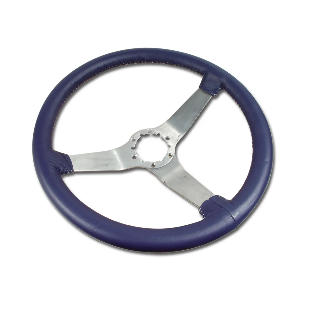 C3 1977 Corvette Reproduction Steering Wheel - Leather w/Satin Spokes