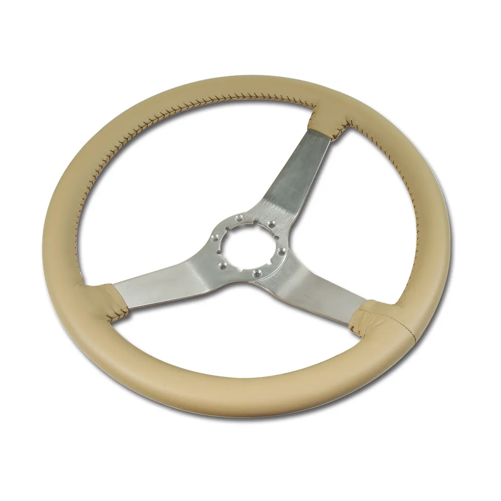 C3 1977 Corvette Reproduction Steering Wheel - Leather w/Satin Spokes