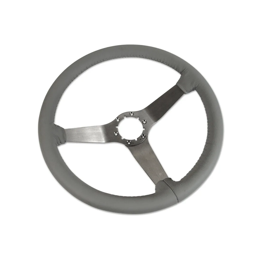C3 1977 Corvette Reproduction Steering Wheel - Leather w/Satin Spokes
