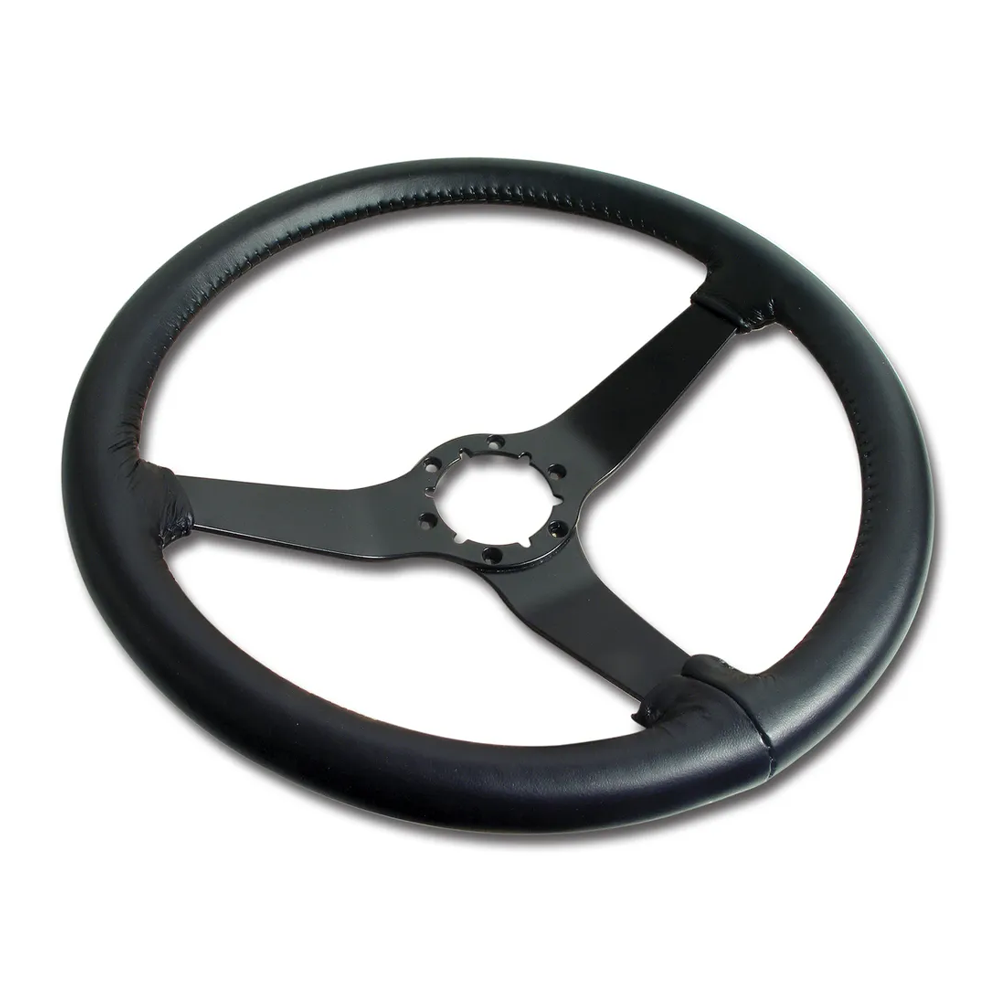 C3 1980 Corvette Reproduction Steering Wheel - Leather W/Black Spokes
