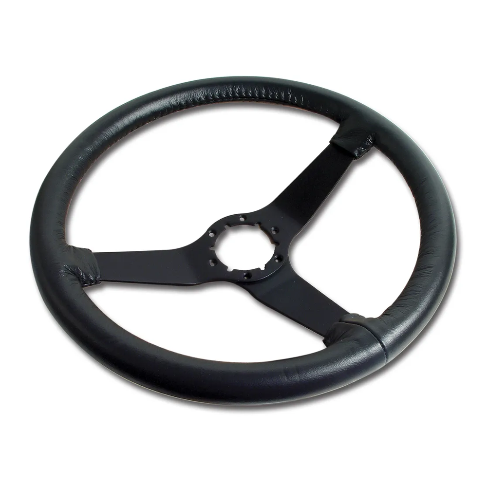 C3 1980 Corvette Reproduction Steering Wheel - Leather W/Black Spokes