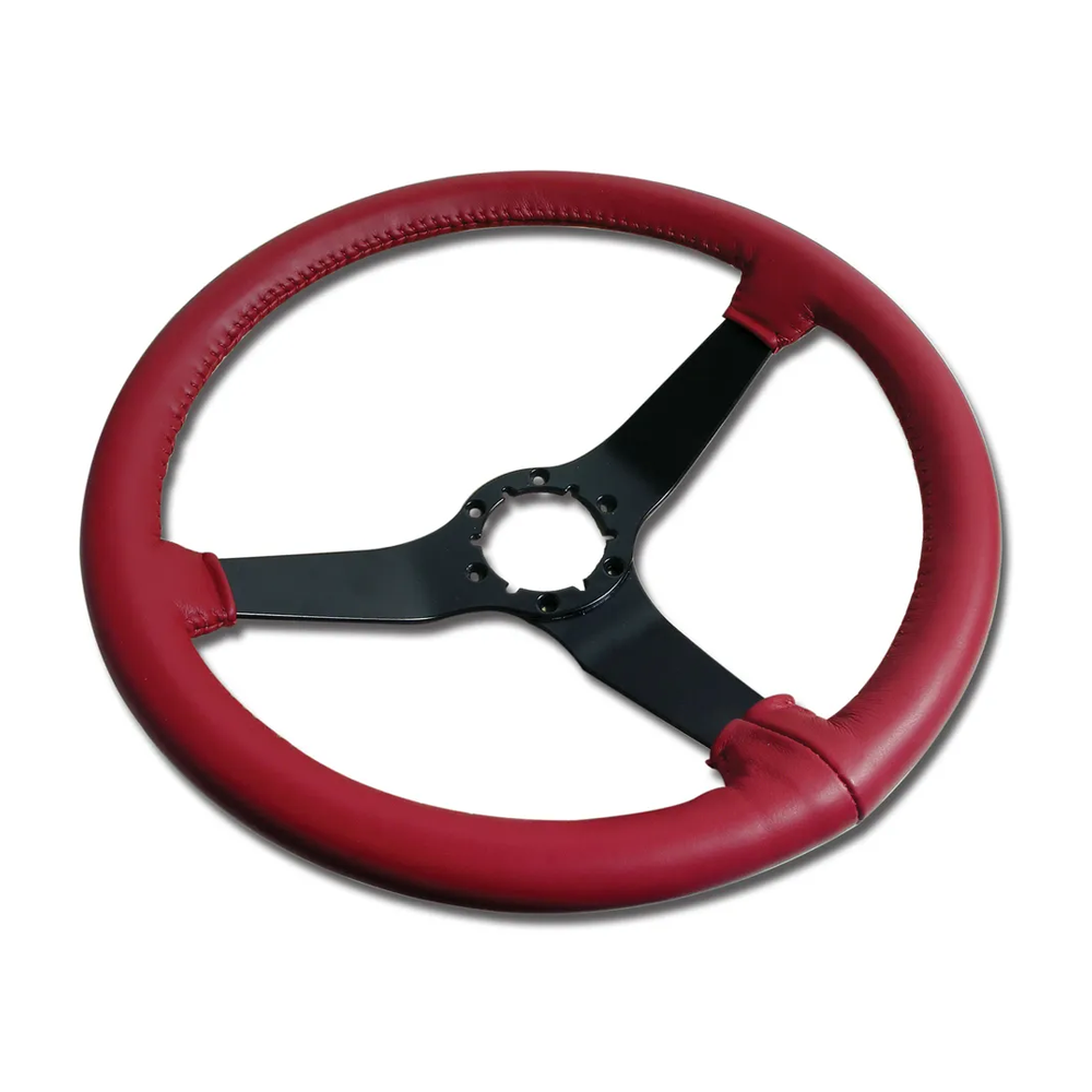 C3 1980 Corvette Reproduction Steering Wheel - Leather W/Black Spokes