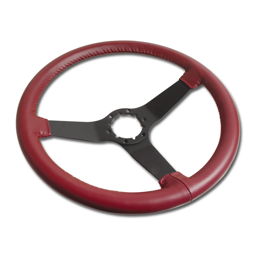 C3 1982 Corvette Reproduction Steering Wheel - Leather W/Black Spokes