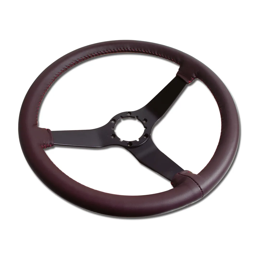 C3 1980 Corvette Reproduction Steering Wheel - Leather W/Black Spokes
