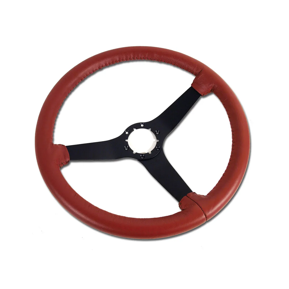 C3 1981 Corvette Reproduction Steering Wheel - Leather W/Black Spokes