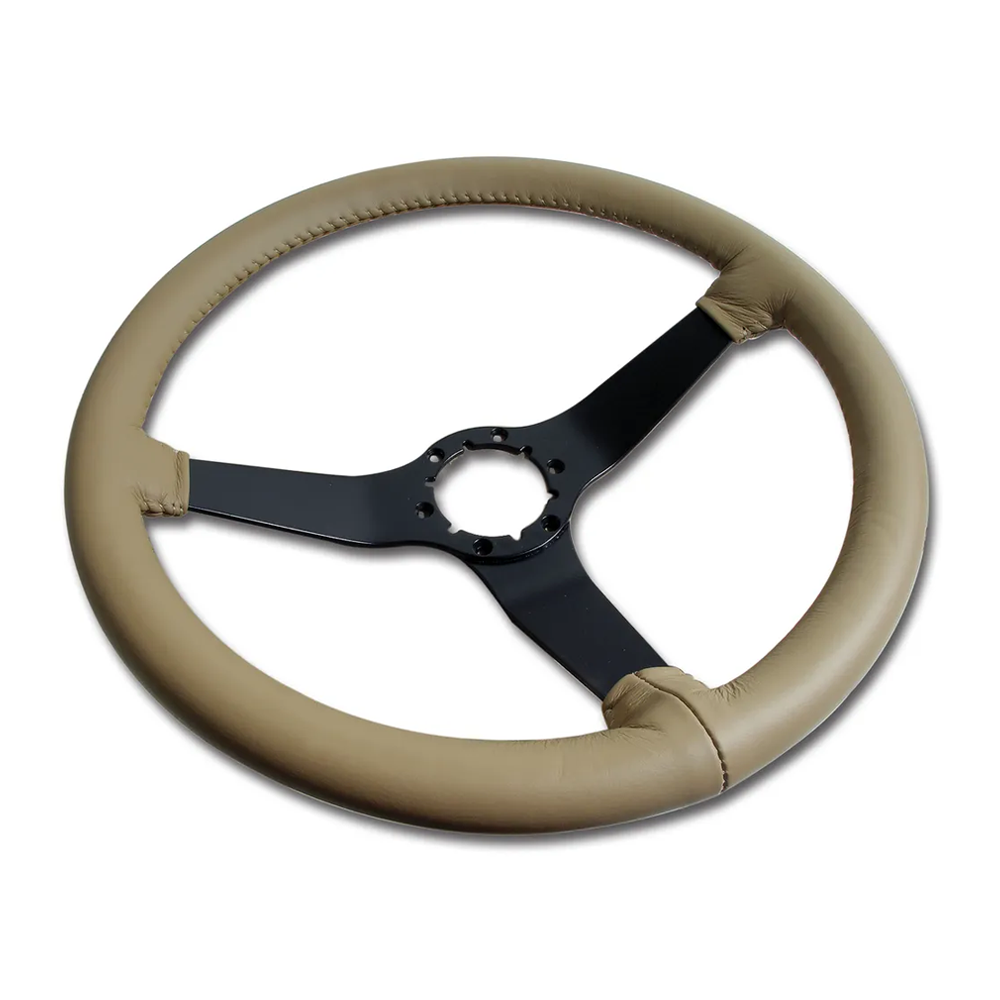 C3 1981 Corvette Reproduction Steering Wheel - Leather W/Black Spokes