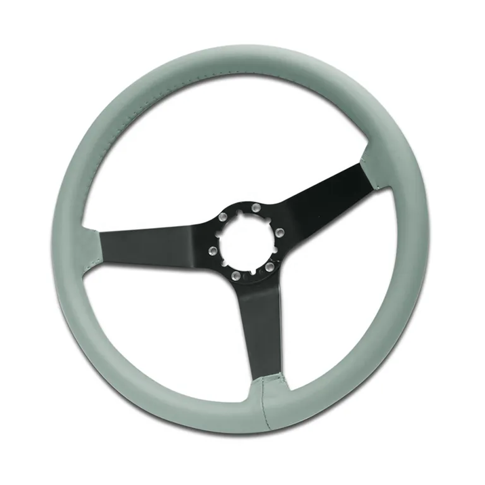 C3 1981 Corvette Reproduction Steering Wheel - Leather W/Black Spokes