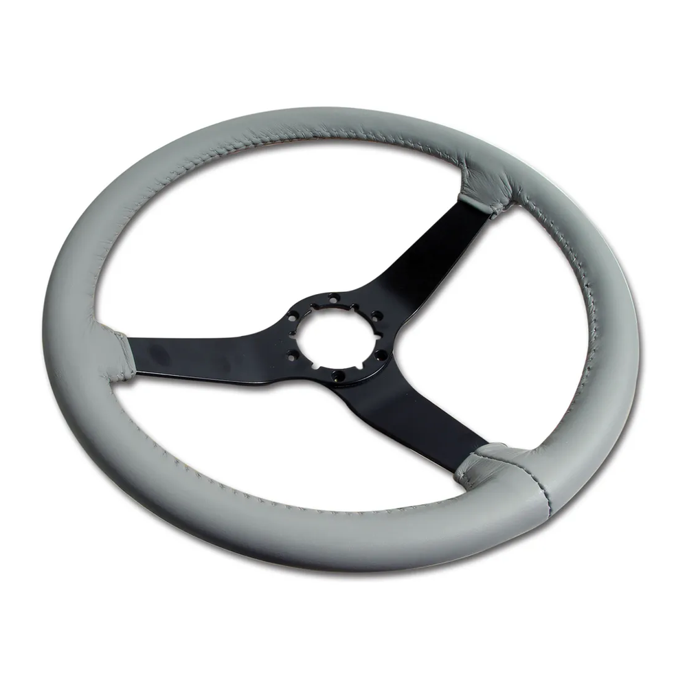 C3 1982 Corvette Reproduction Steering Wheel - Leather W/Black Spokes