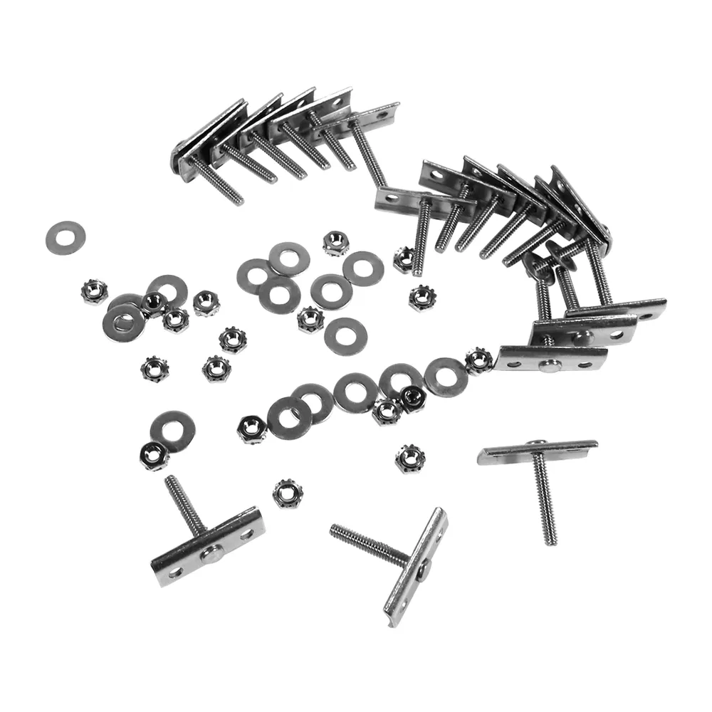 C3 1973-1982 Corvette Bumper Retainers - Front/Rear Stainless Steel - 18Pc
