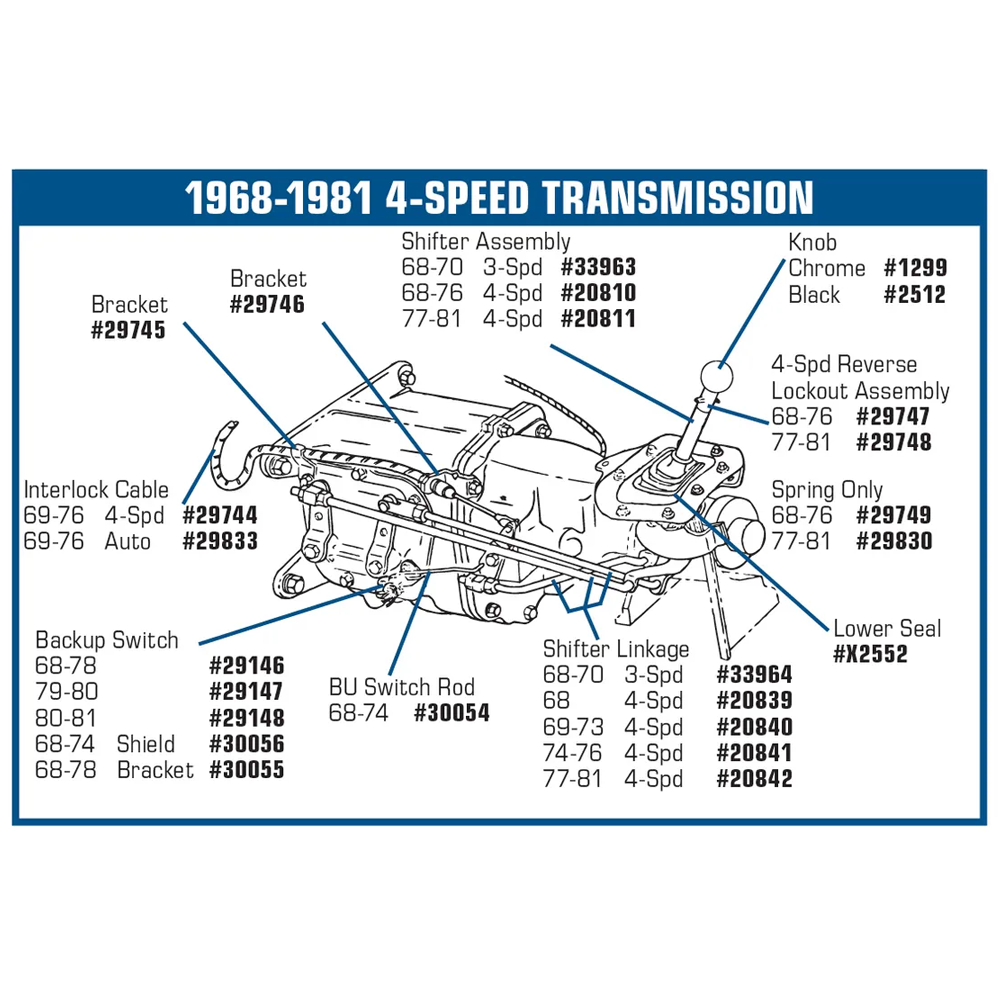 C3 1968-1981 Corvette Shifter Lower Seal - Manual