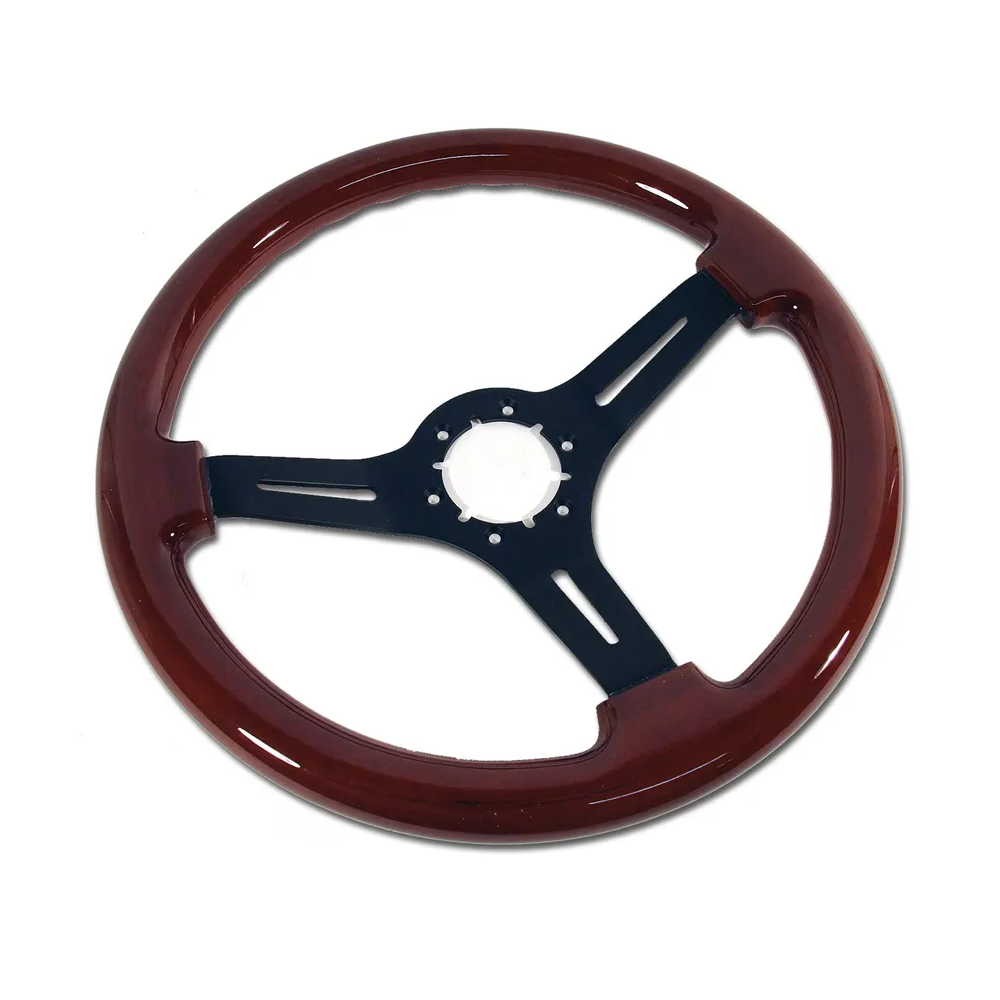 C3 1968-1982 Corvette Mahogany Steering Wheel W/Black Spokes