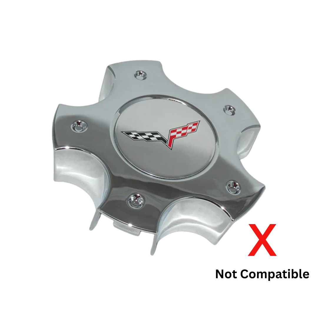 C6 Corvette DynamicCaps - Show Edition Floating Center Caps - Set of 4