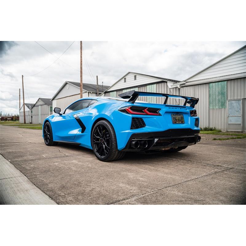 Corvette C8 Corsa RWD 3in Valved Cat-Back w/4.5in Carbon Fiber Black PVD Tips 2020-2024