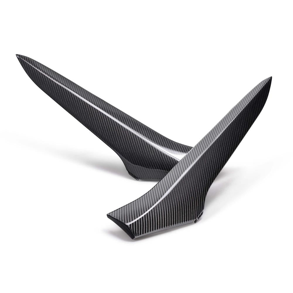 Corvette C8 Z06 Gloss Carbon Fiber Side Scoop Pair:2023-2026
