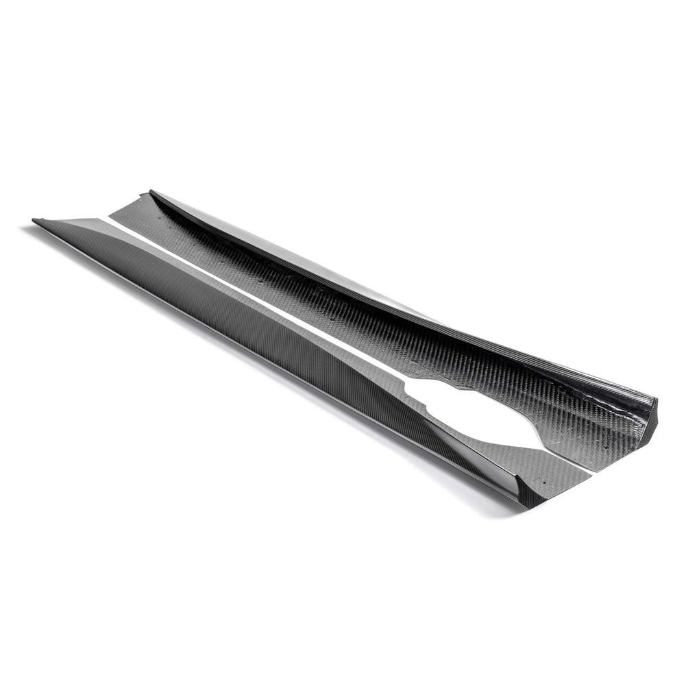 Corvette C8 Z06 Gloss Carbon Fiber Side Rocker Panels Splitter:2023-2026