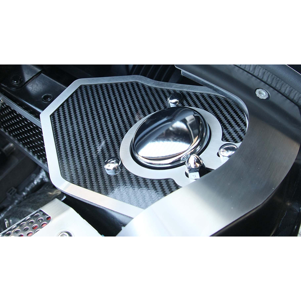 C8 Corvette HTC Shock Tower Covers  Brushed Stainless : Carbon Fiber