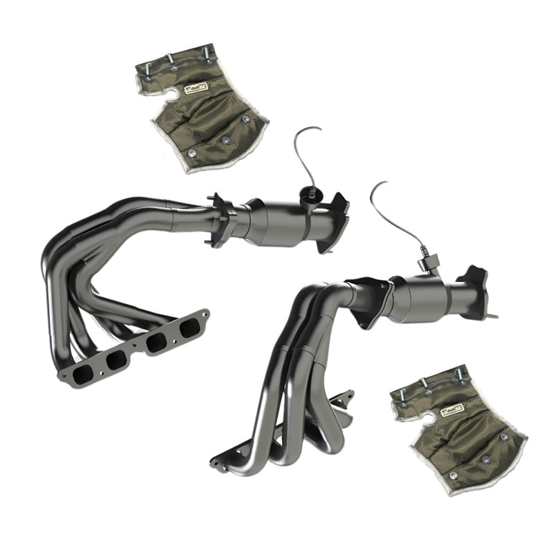 C8 Corvette Kooks Z06 LT6 SS Tri-Y Headers w/ GREEN Cats w/ Heat Blankets 2023-2025